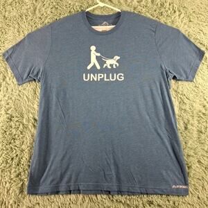 Life Unplugged Tshirt 2xl Blue Mens